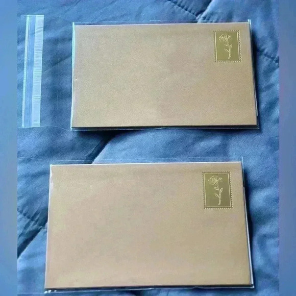 8 x Rose 3D Embossed Gold Foil Greeting Card - Picture 4 of 5